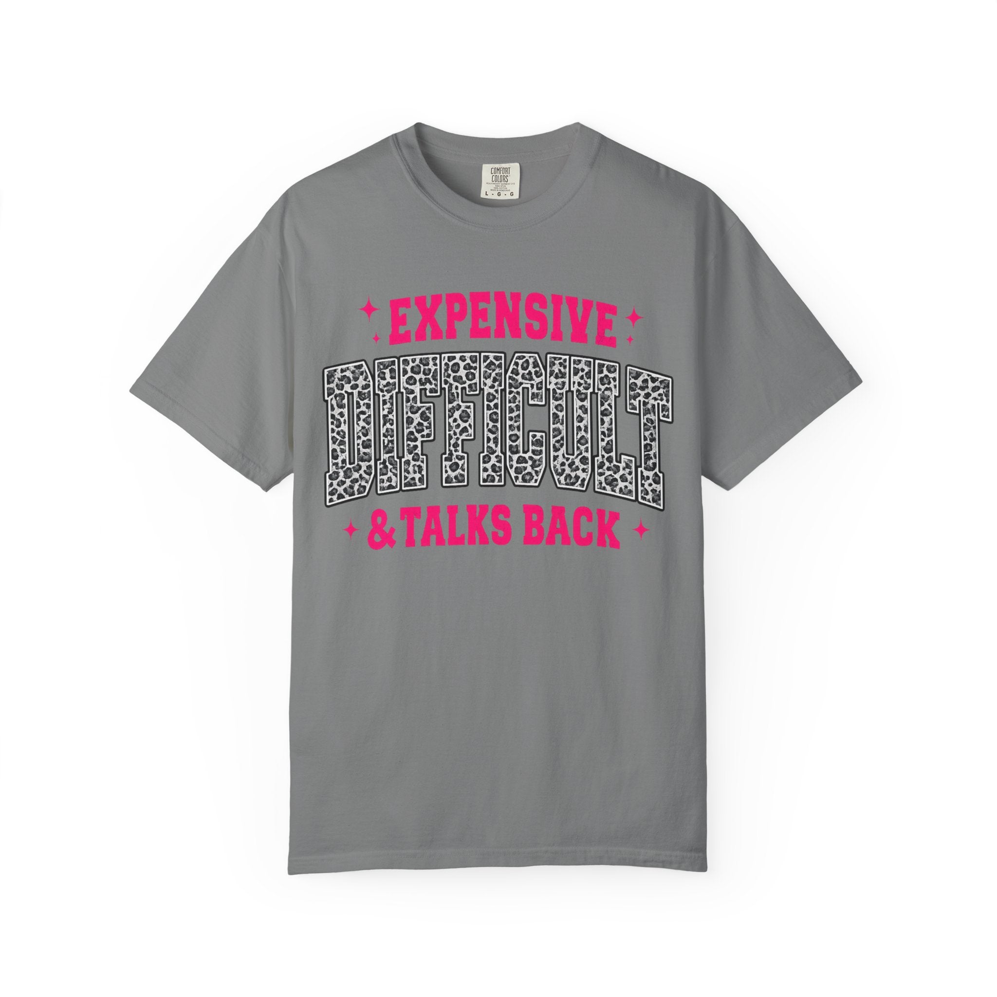 Difficult & Talks Back T‑Shirt — Funny Retro Varsity Graphic Tee