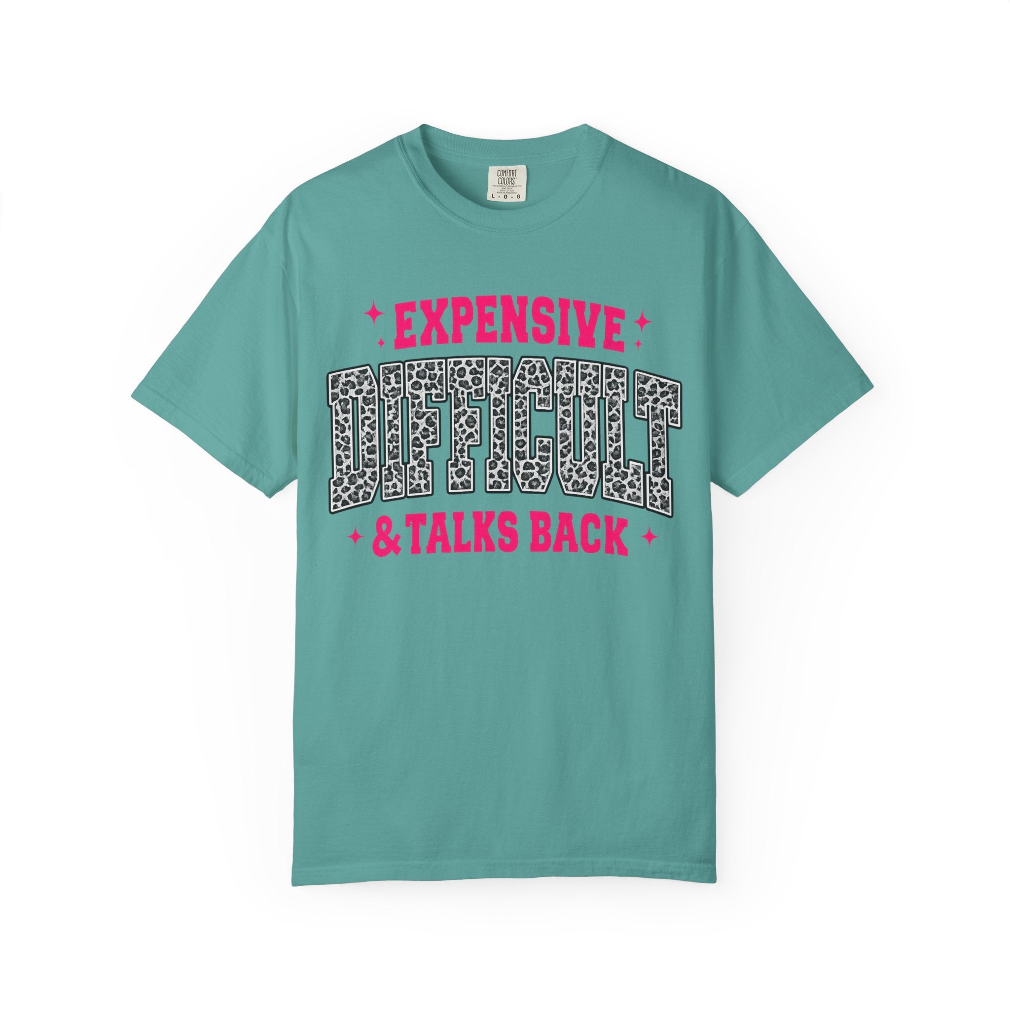 Difficult & Talks Back T‑Shirt — Funny Retro Varsity Graphic Tee
