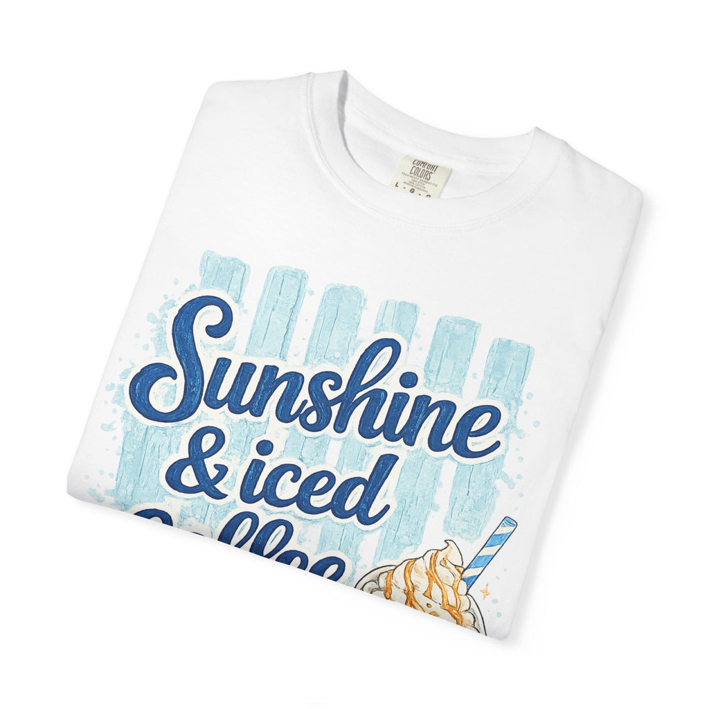 Sunshine & Iced Coffee T‑Shirt — Summer Coffee Lover Graphic Tee