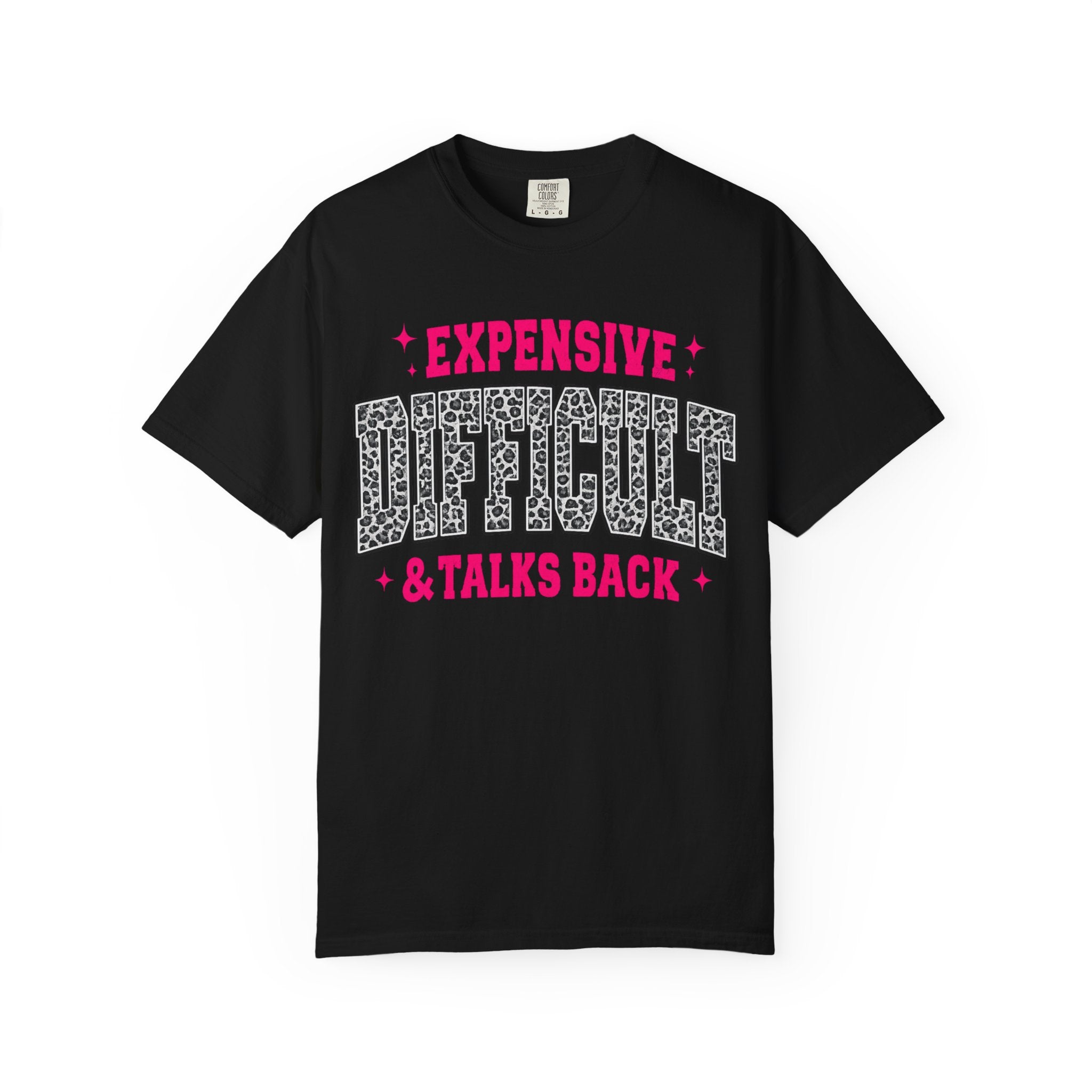 Difficult & Talks Back T‑Shirt — Funny Retro Varsity Graphic Tee
