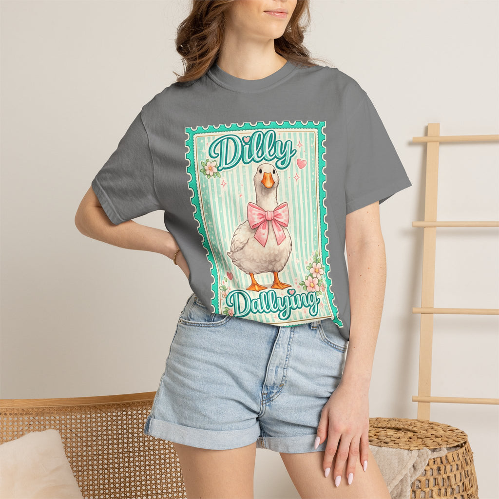 Dilly Dallying Goose Vintage-Style Graphic T-Shirt