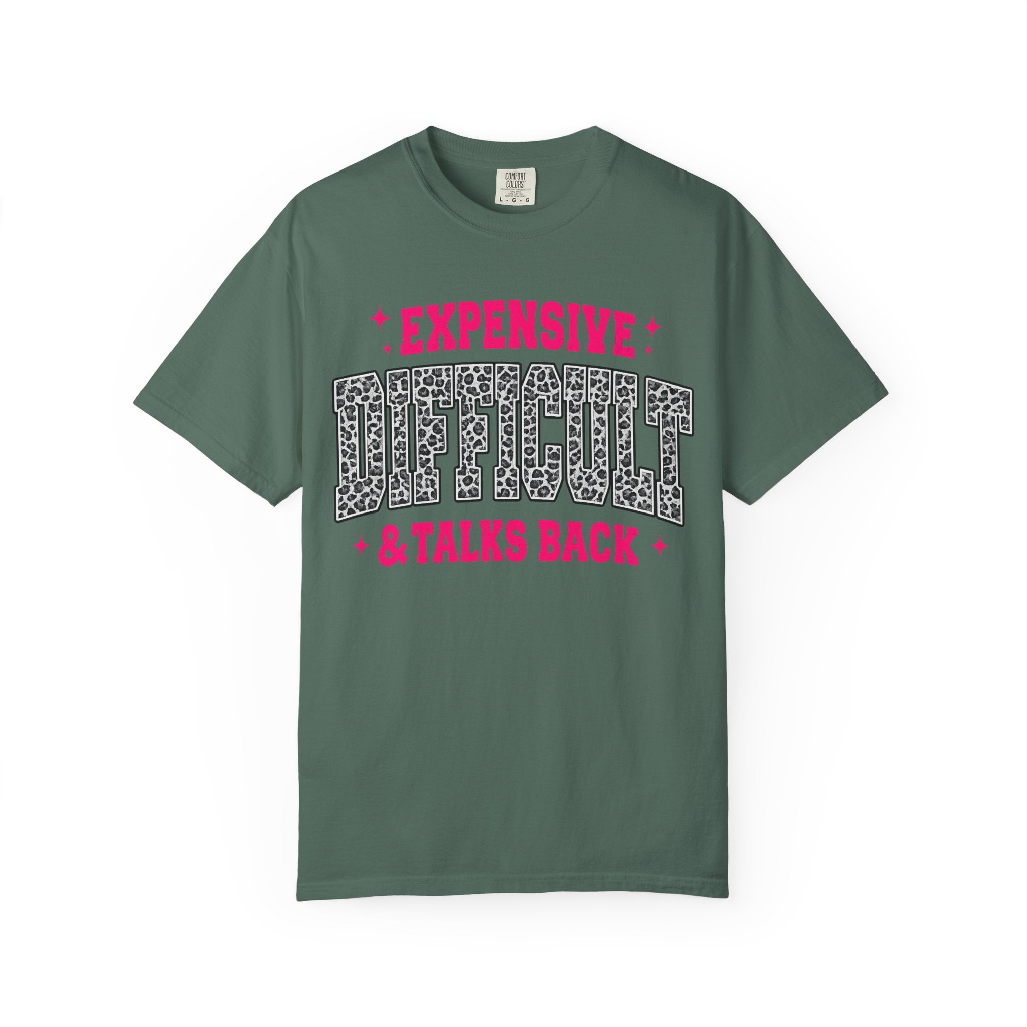 Difficult & Talks Back T‑Shirt — Funny Retro Varsity Graphic Tee