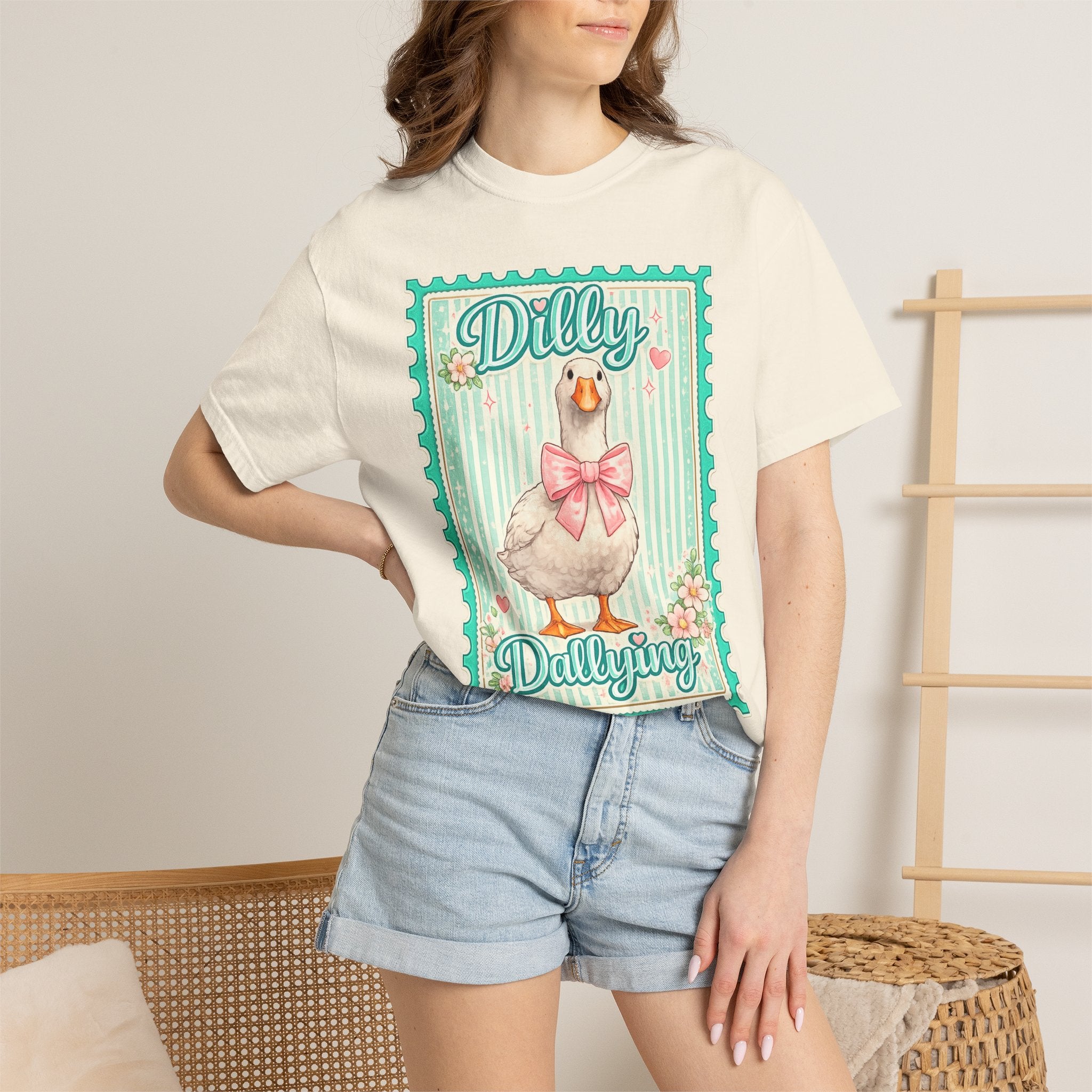 Dilly Dallying Goose Vintage-Style Graphic T-Shirt