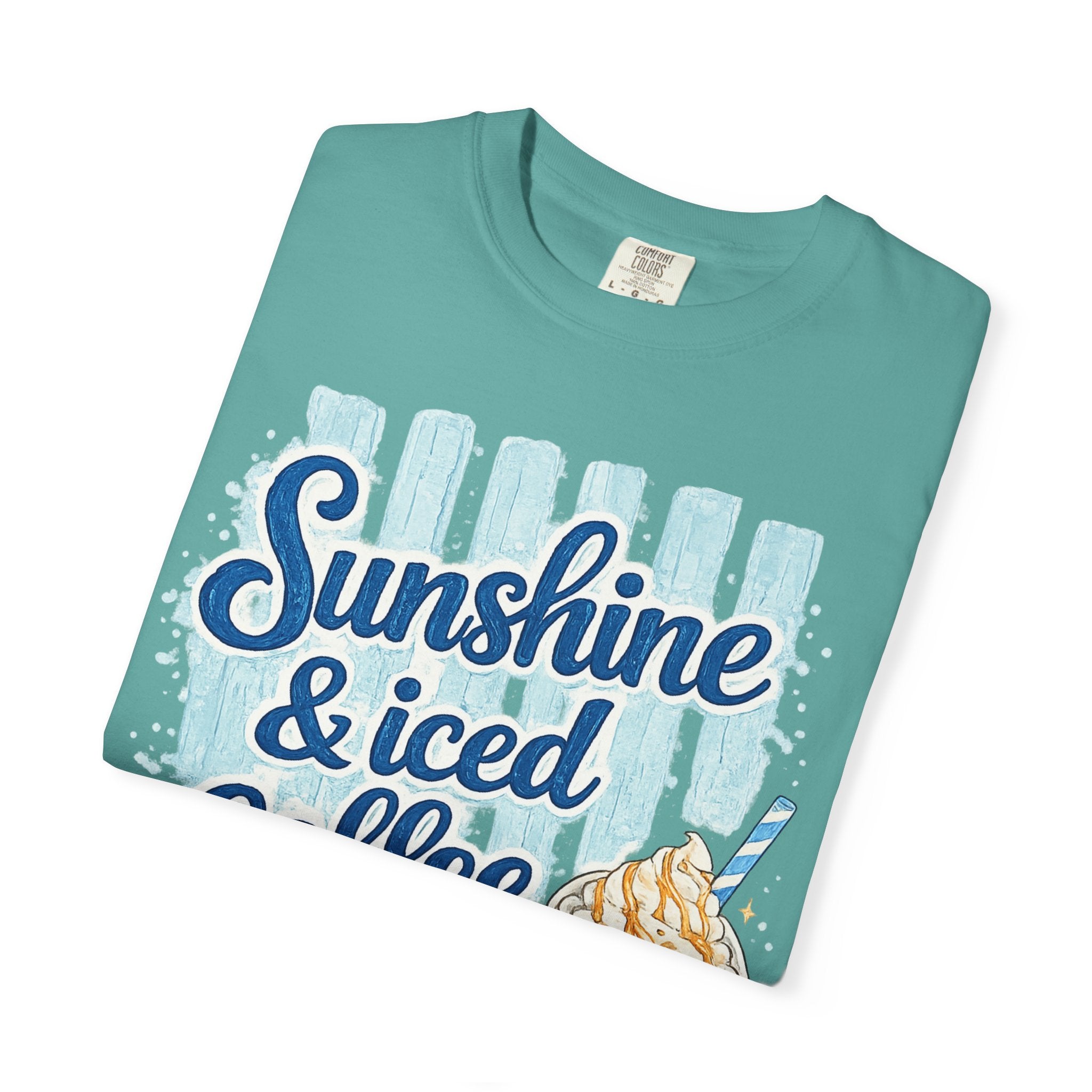 Sunshine & Iced Coffee T‑Shirt — Summer Coffee Lover Graphic Tee