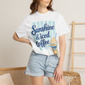 Sunshine & Iced Coffee T‑Shirt — Summer Coffee Lover Graphic Tee