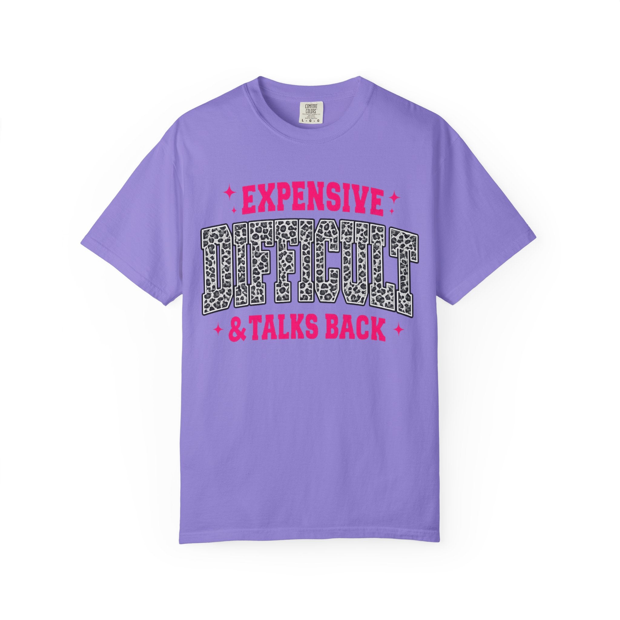Difficult & Talks Back T‑Shirt — Funny Retro Varsity Graphic Tee