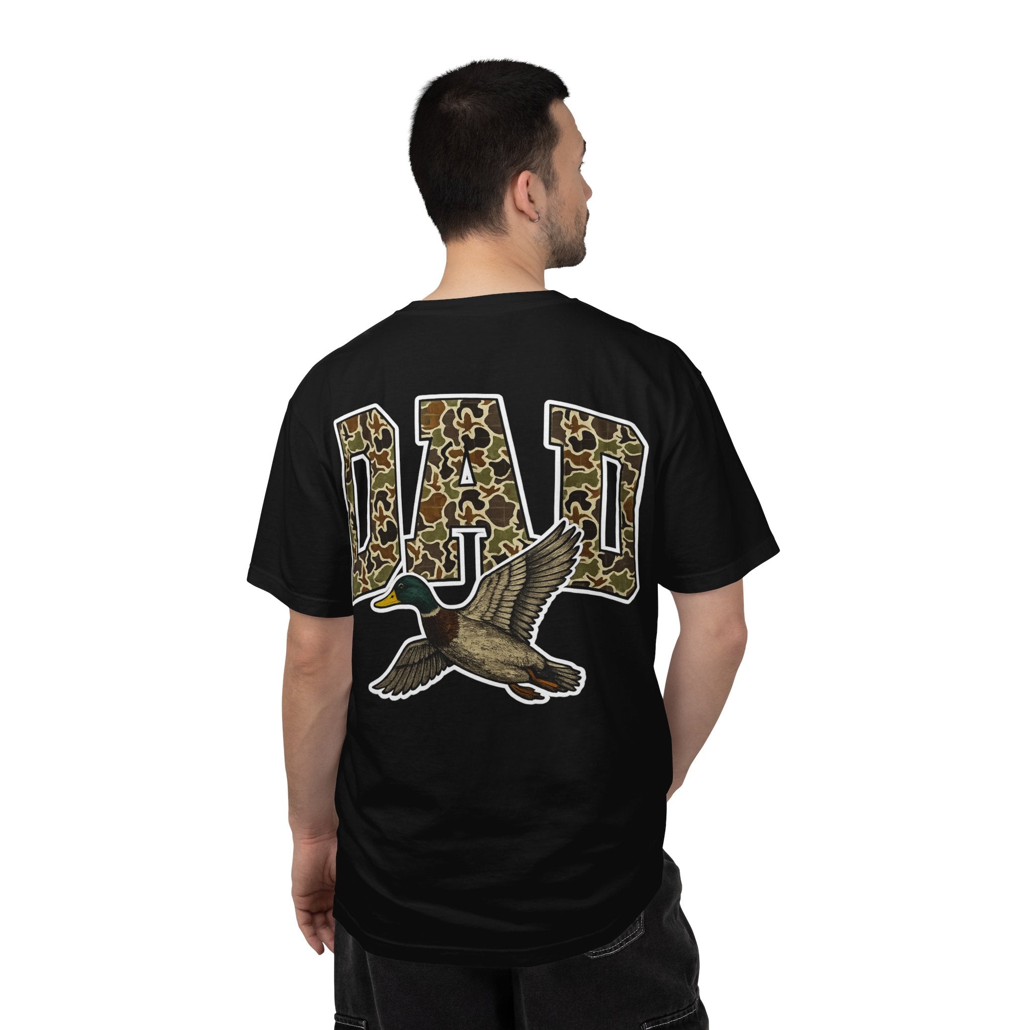 Dad Duck Hunting Tee — Camo 'DAD' Graphic T-Shirt for Fathers