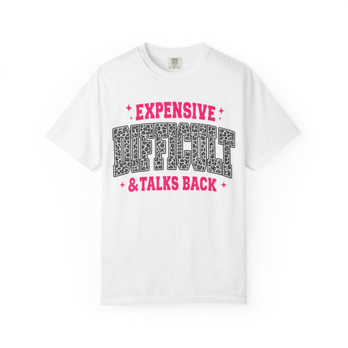 Difficult & Talks Back T‑Shirt — Funny Retro Varsity Graphic Tee