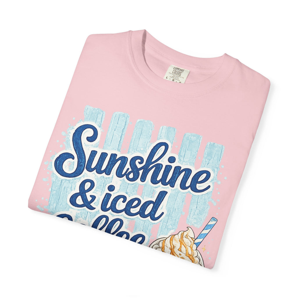 Sunshine & Iced Coffee T‑Shirt — Summer Coffee Lover Graphic Tee