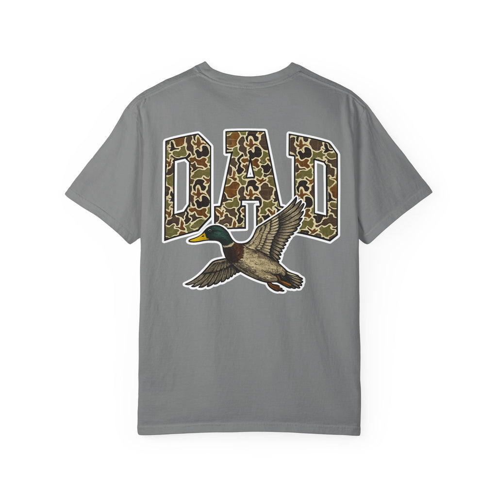 Dad Duck Hunting Tee — Camo 'DAD' Graphic T-Shirt for Fathers