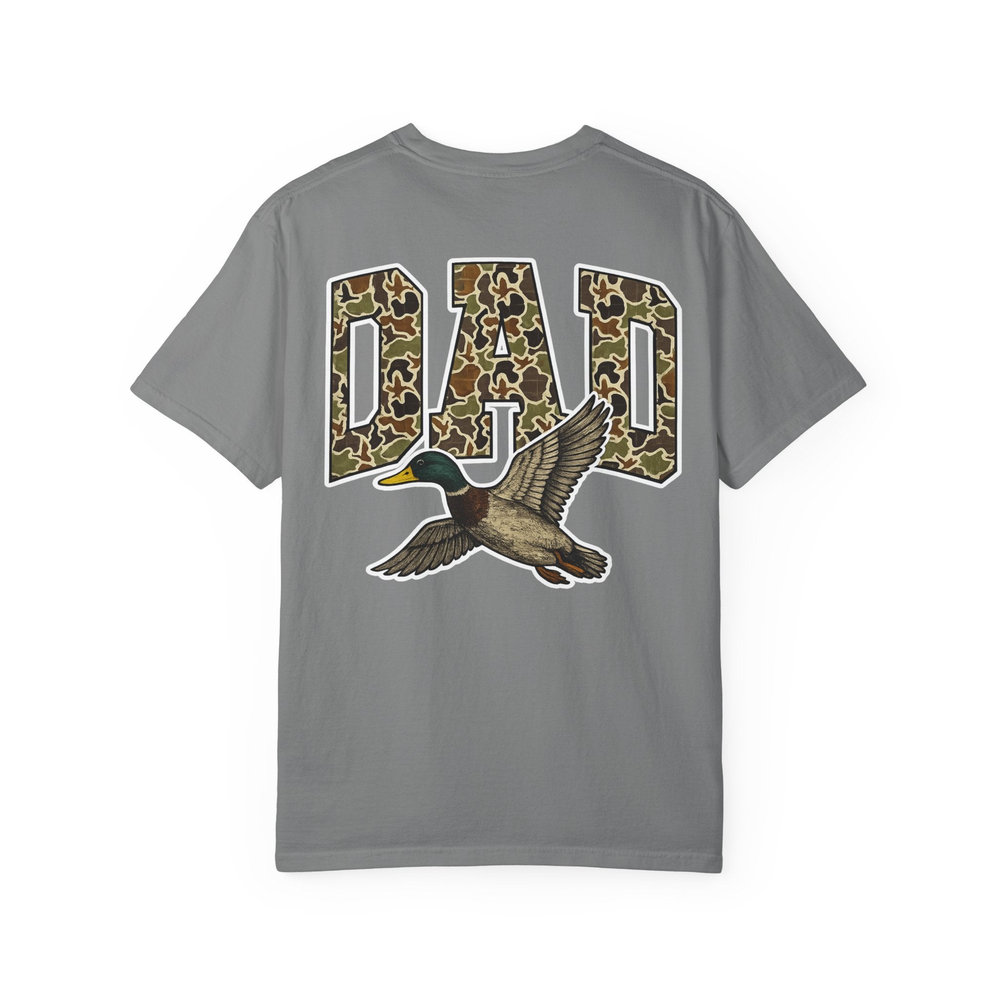 Dad Duck Hunting Tee — Camo 'DAD' Graphic T-Shirt for Fathers