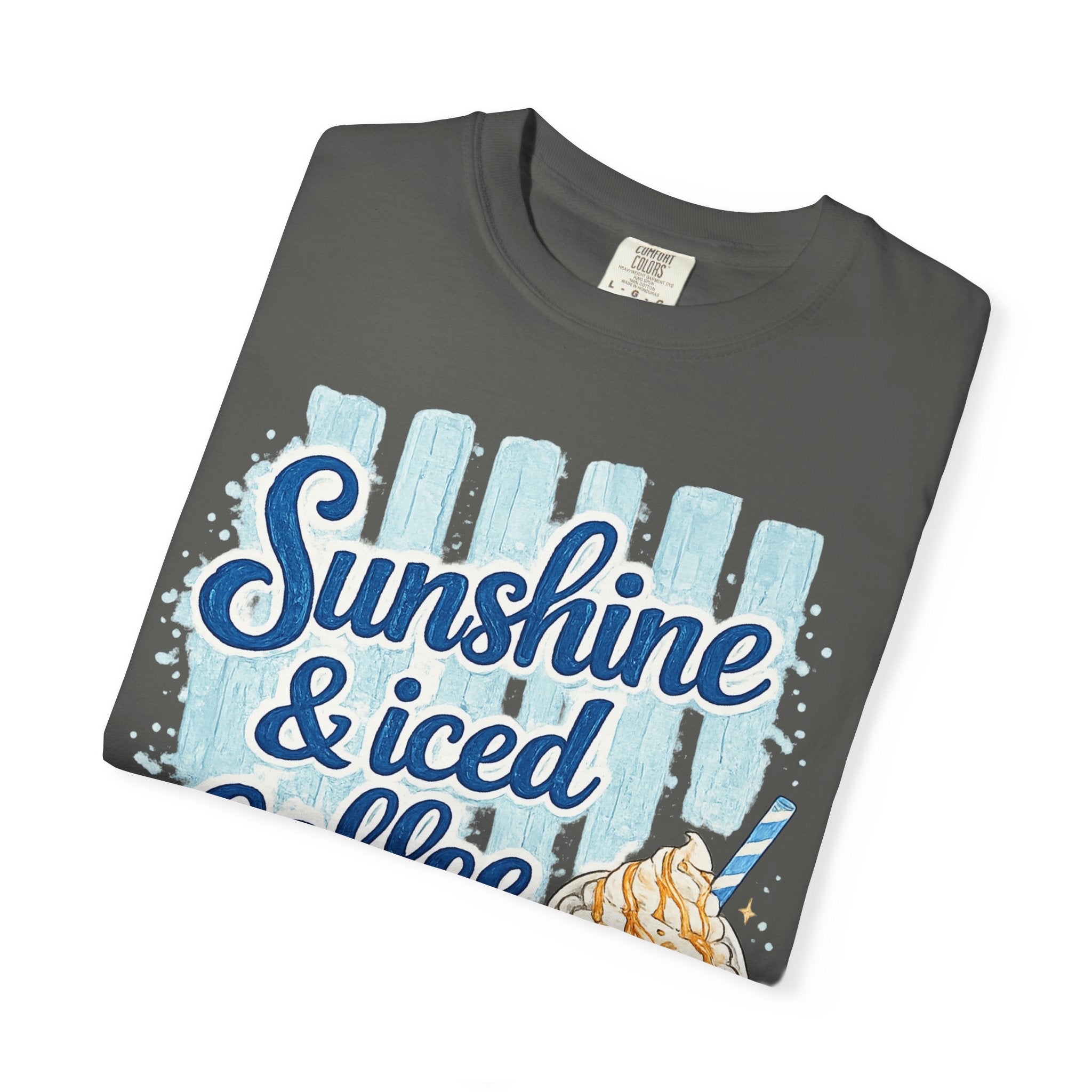Sunshine & Iced Coffee T‑Shirt — Summer Coffee Lover Graphic Tee