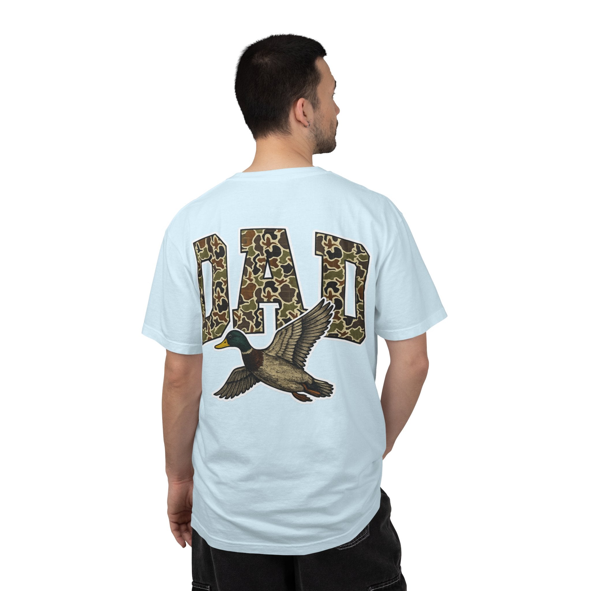 Dad Duck Hunting Tee — Camo 'DAD' Graphic T-Shirt for Fathers