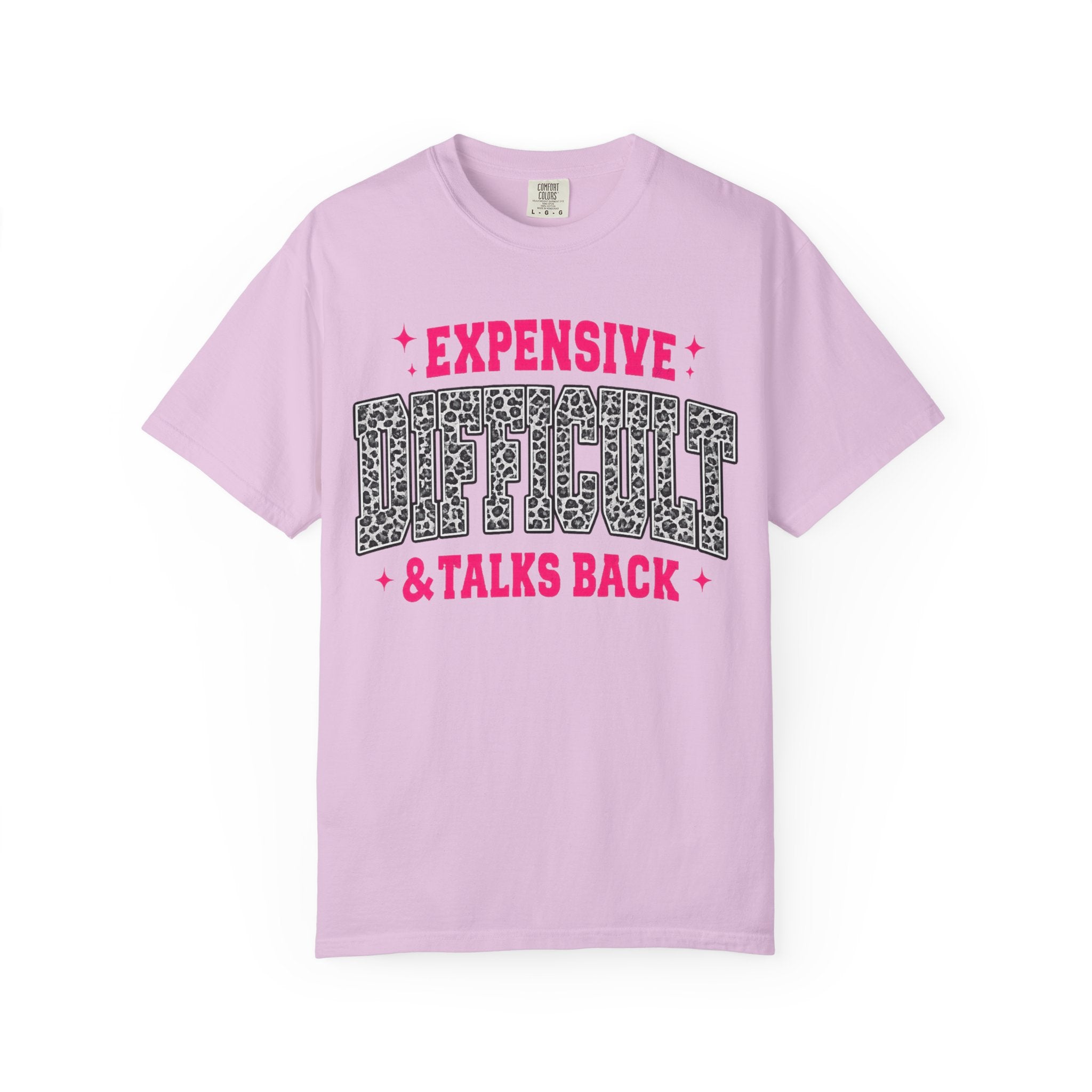 Difficult & Talks Back T‑Shirt — Funny Retro Varsity Graphic Tee