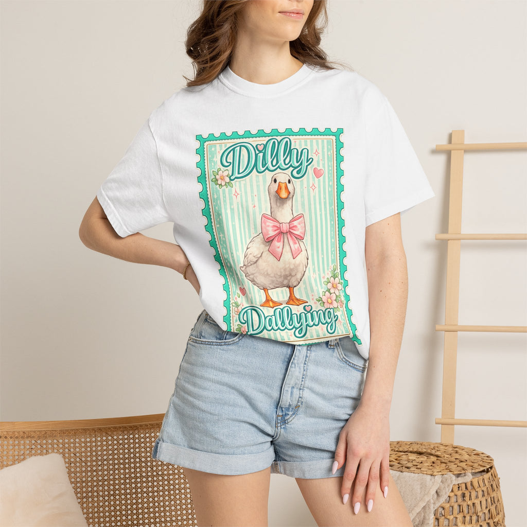 Dilly Dallying Goose Vintage-Style Graphic T-Shirt