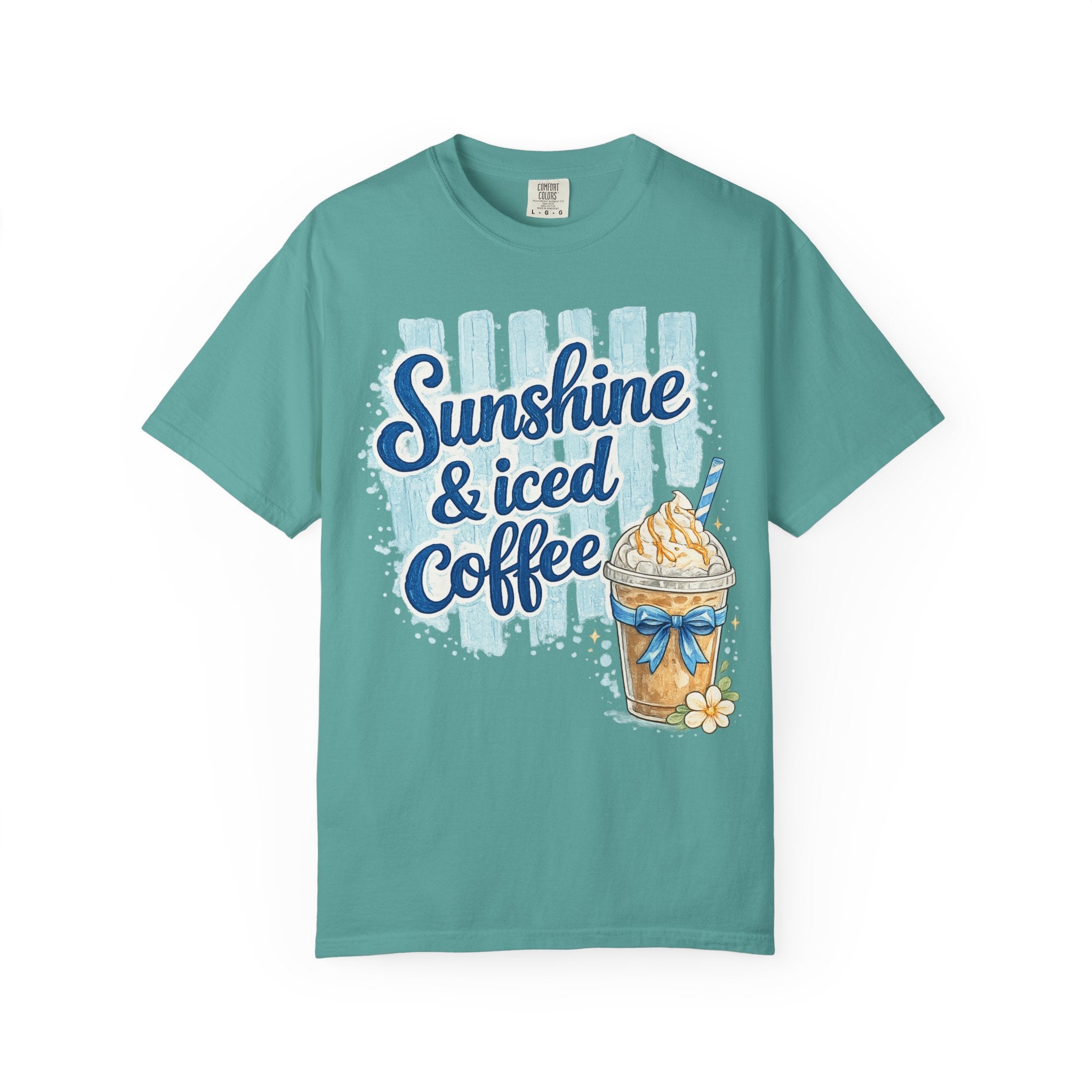 Sunshine & Iced Coffee T‑Shirt — Summer Coffee Lover Graphic Tee