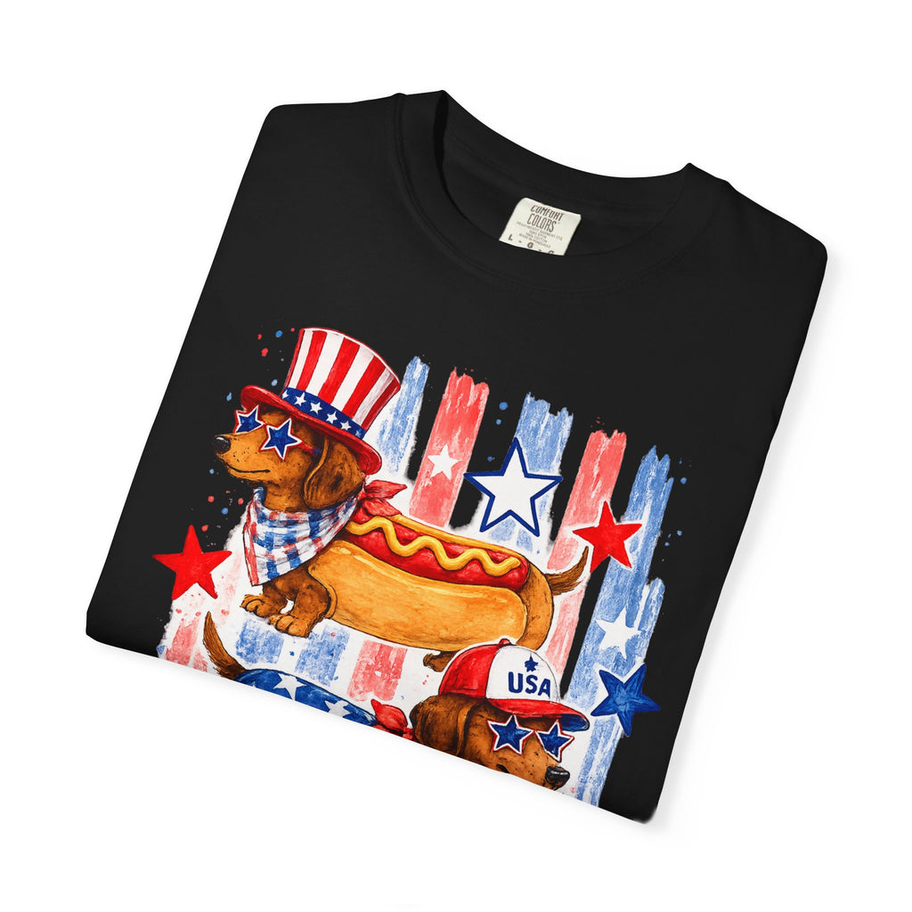 Patriotic Dachshund Hot Dog T-Shirt — 4th of July