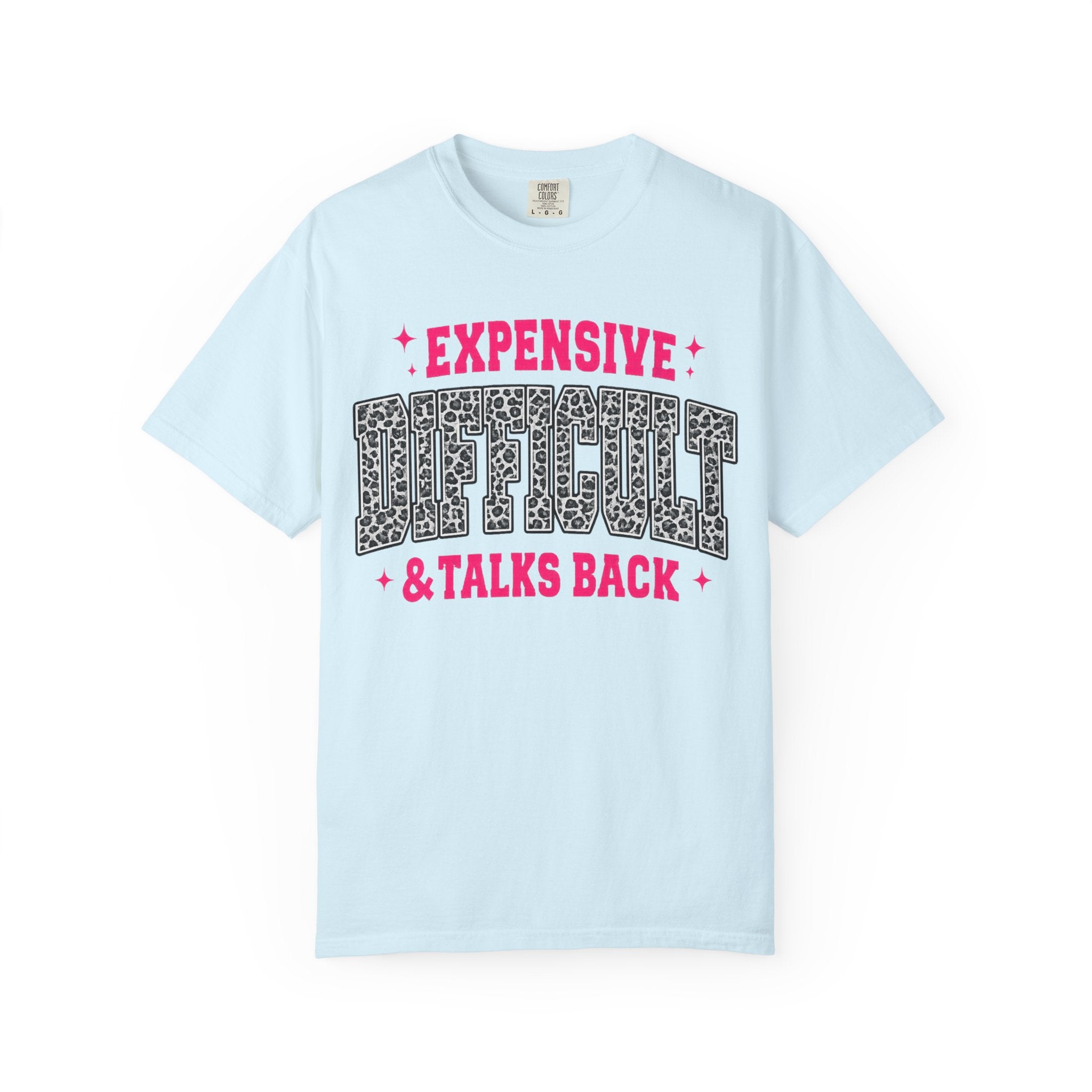 Difficult & Talks Back T‑Shirt — Funny Retro Varsity Graphic Tee
