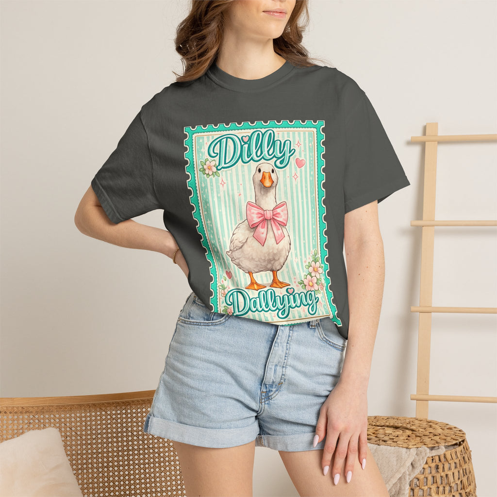 Dilly Dallying Goose Vintage-Style Graphic T-Shirt