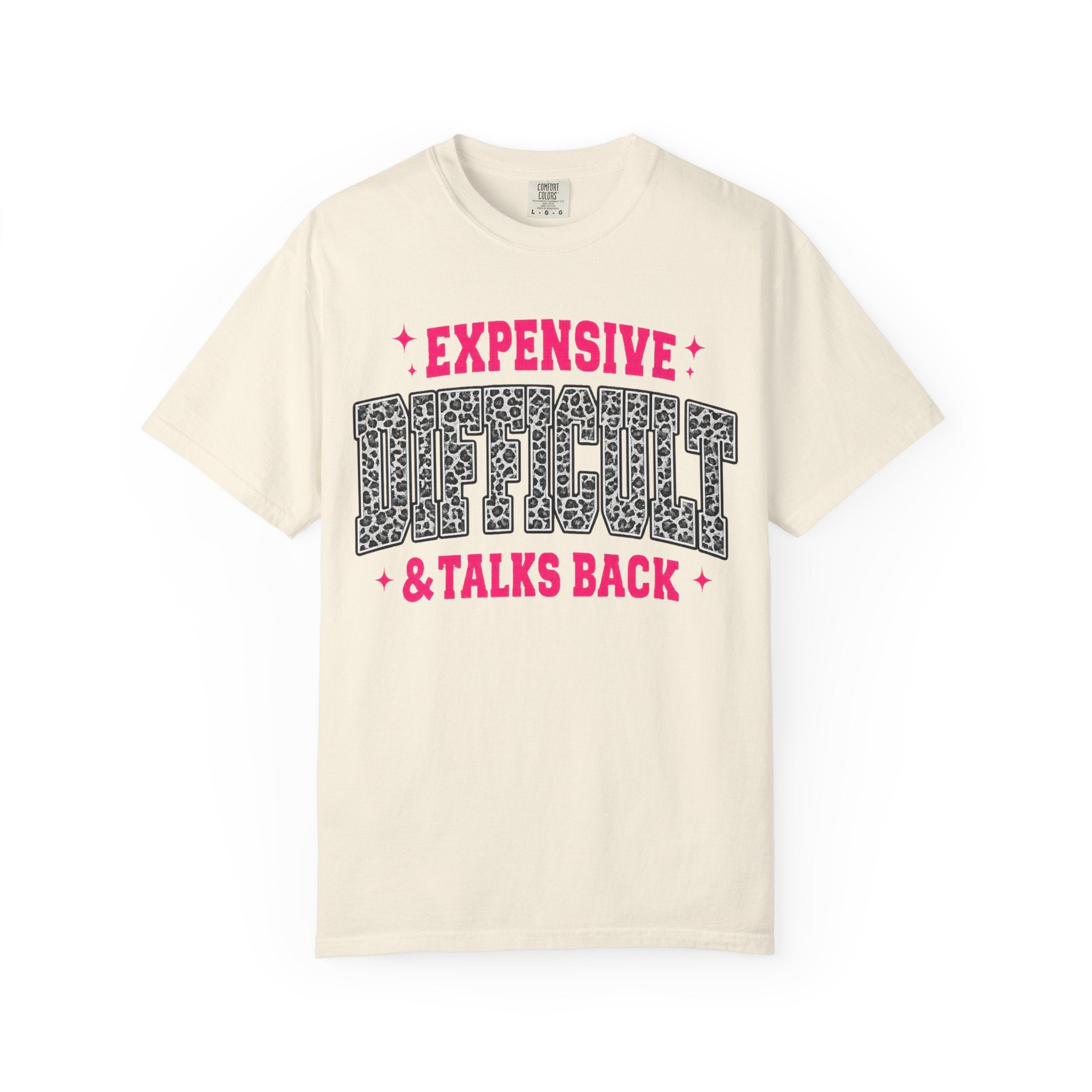 Difficult & Talks Back T‑Shirt — Funny Retro Varsity Graphic Tee
