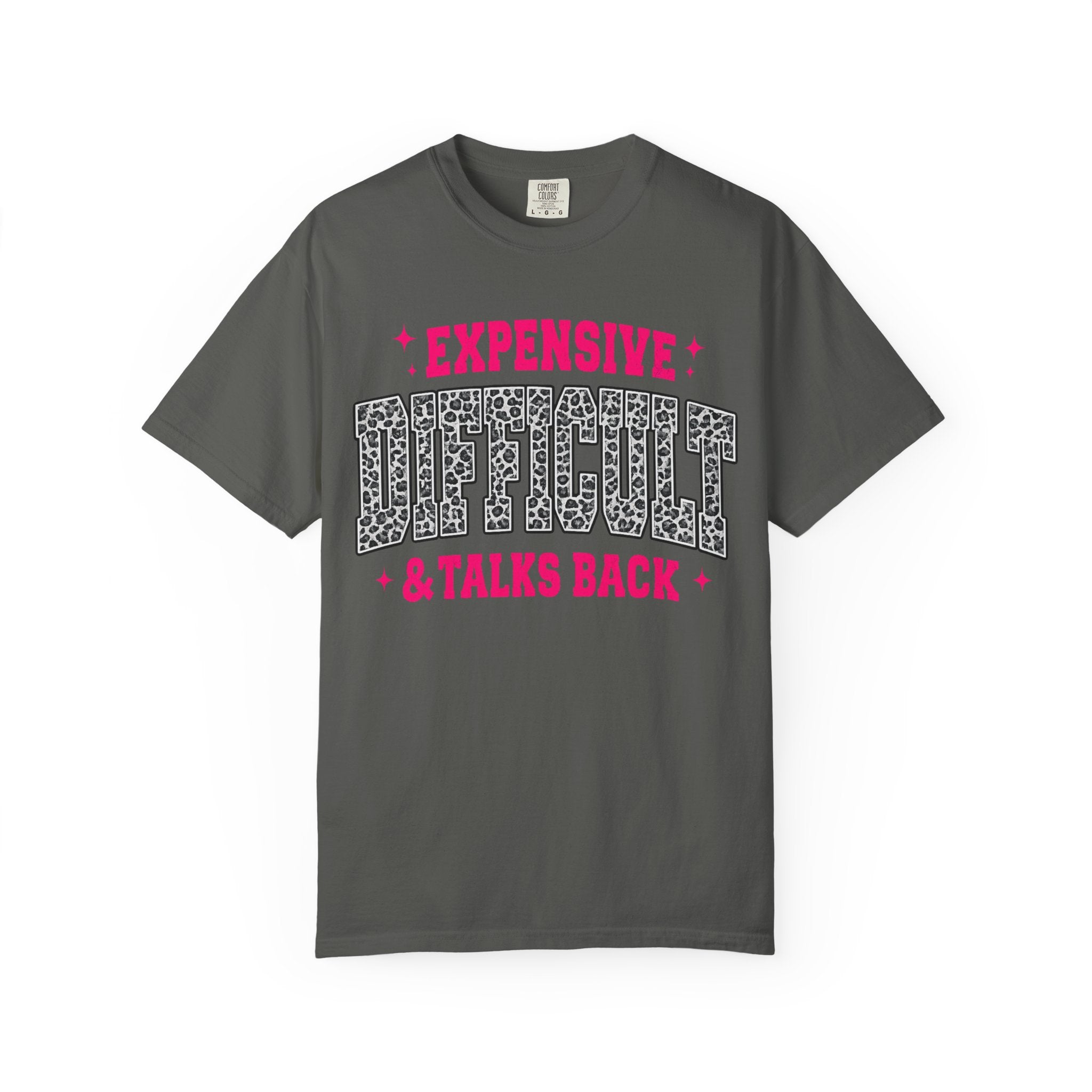 Difficult & Talks Back T‑Shirt — Funny Retro Varsity Graphic Tee
