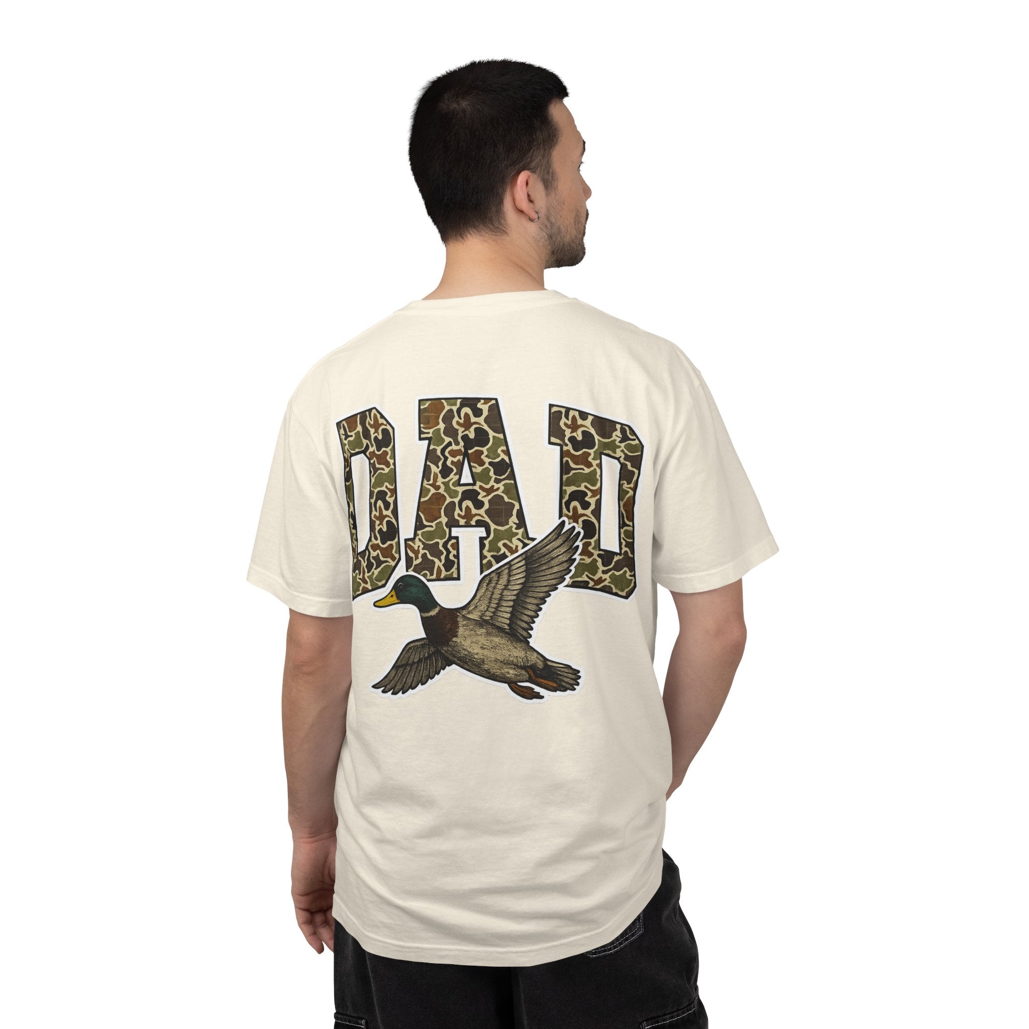 Dad Duck Hunting Tee — Camo 'DAD' Graphic T-Shirt for Fathers