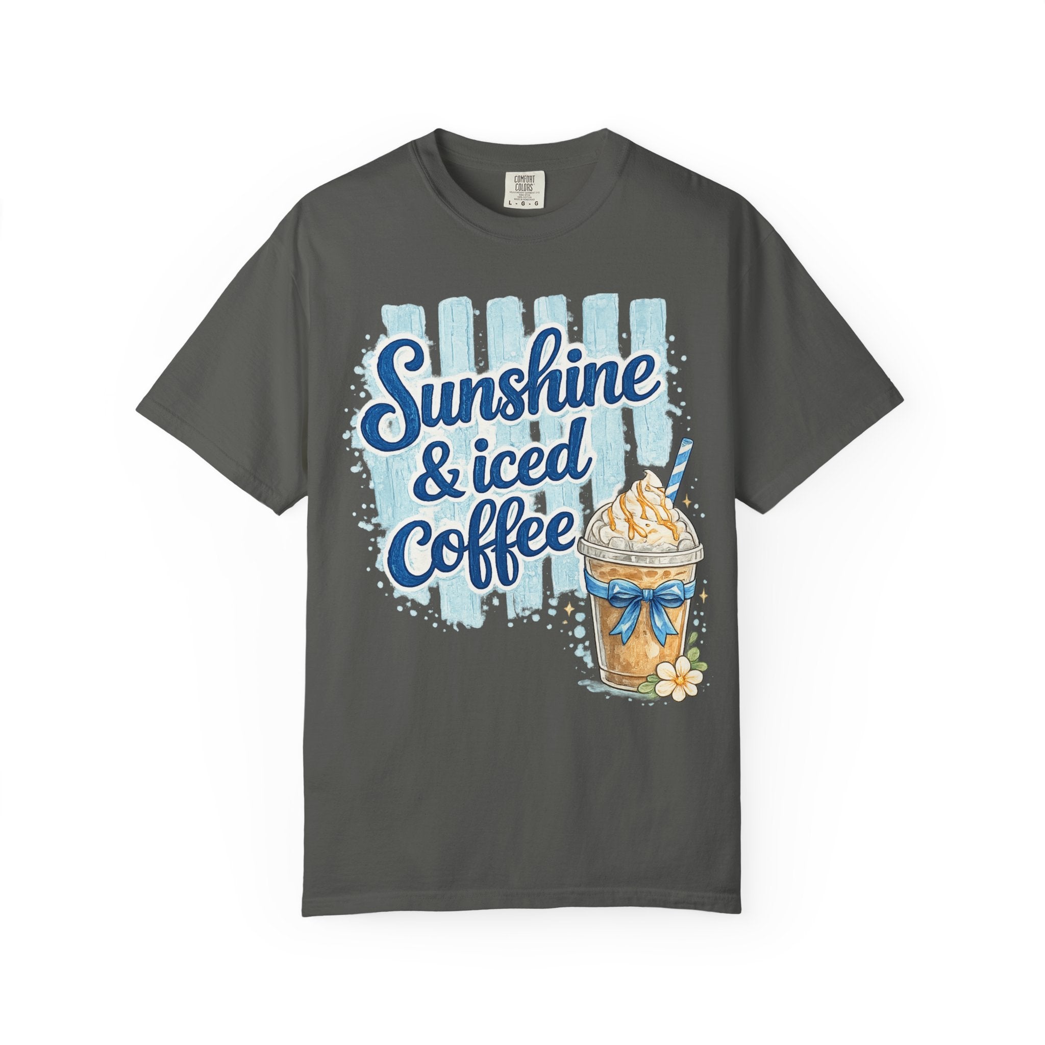Sunshine & Iced Coffee T‑Shirt — Summer Coffee Lover Graphic Tee
