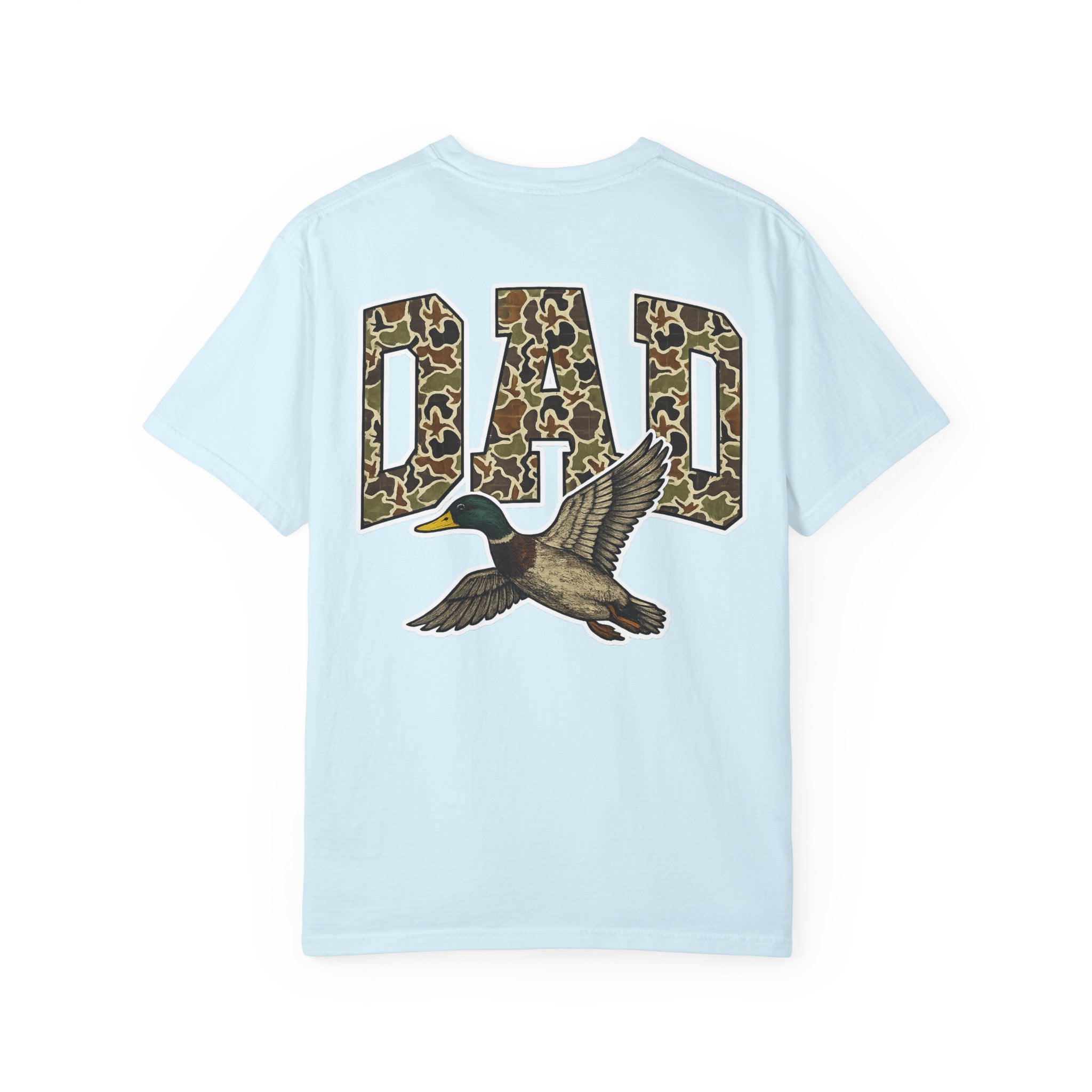 Dad Duck Hunting Tee — Camo 'DAD' Graphic T-Shirt for Fathers