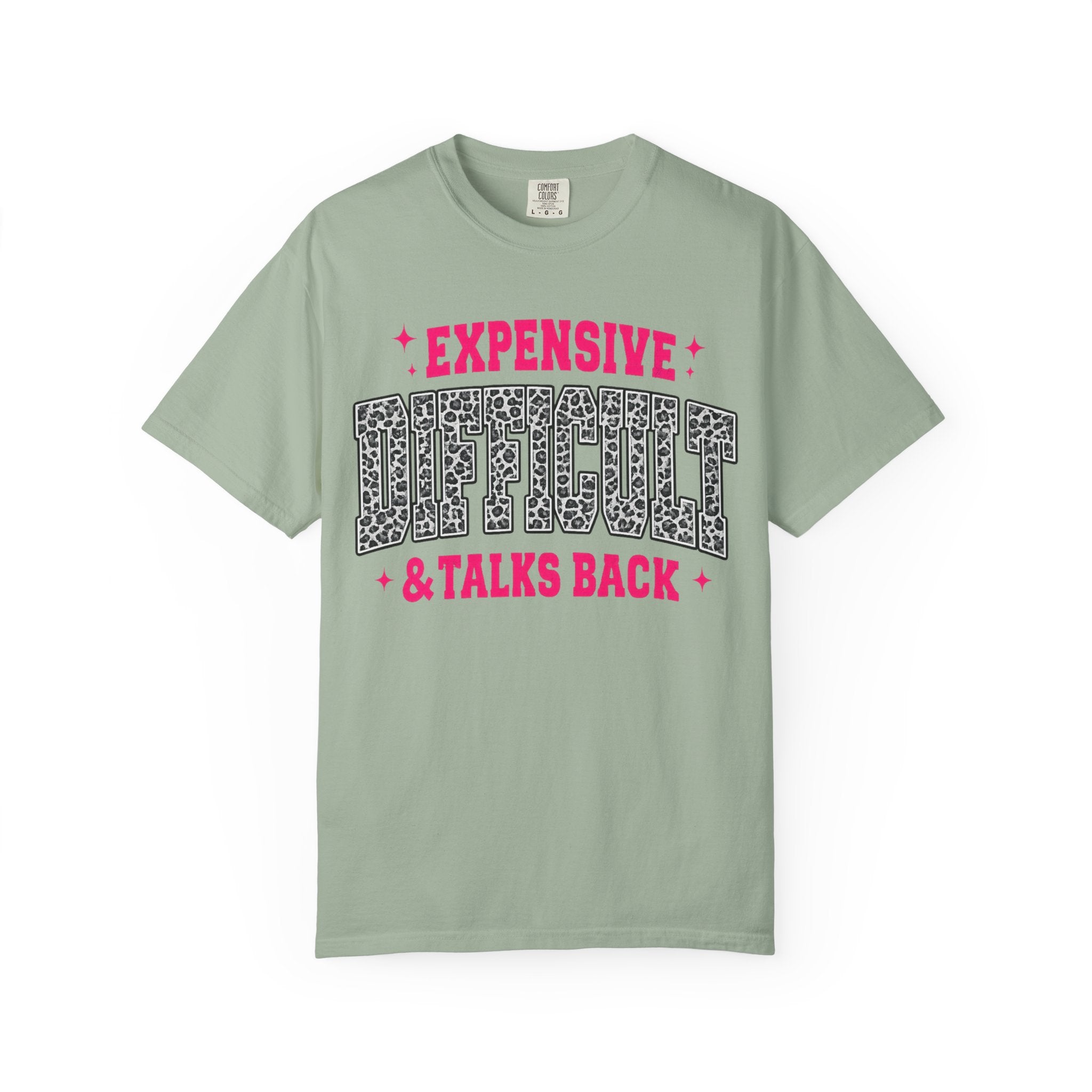 Difficult & Talks Back T‑Shirt — Funny Retro Varsity Graphic Tee