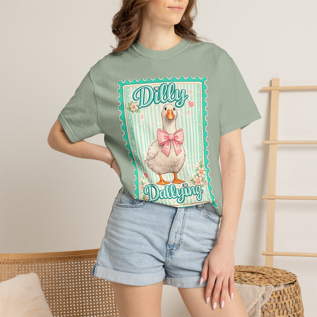 Dilly Dallying Goose Vintage-Style Graphic T-Shirt
