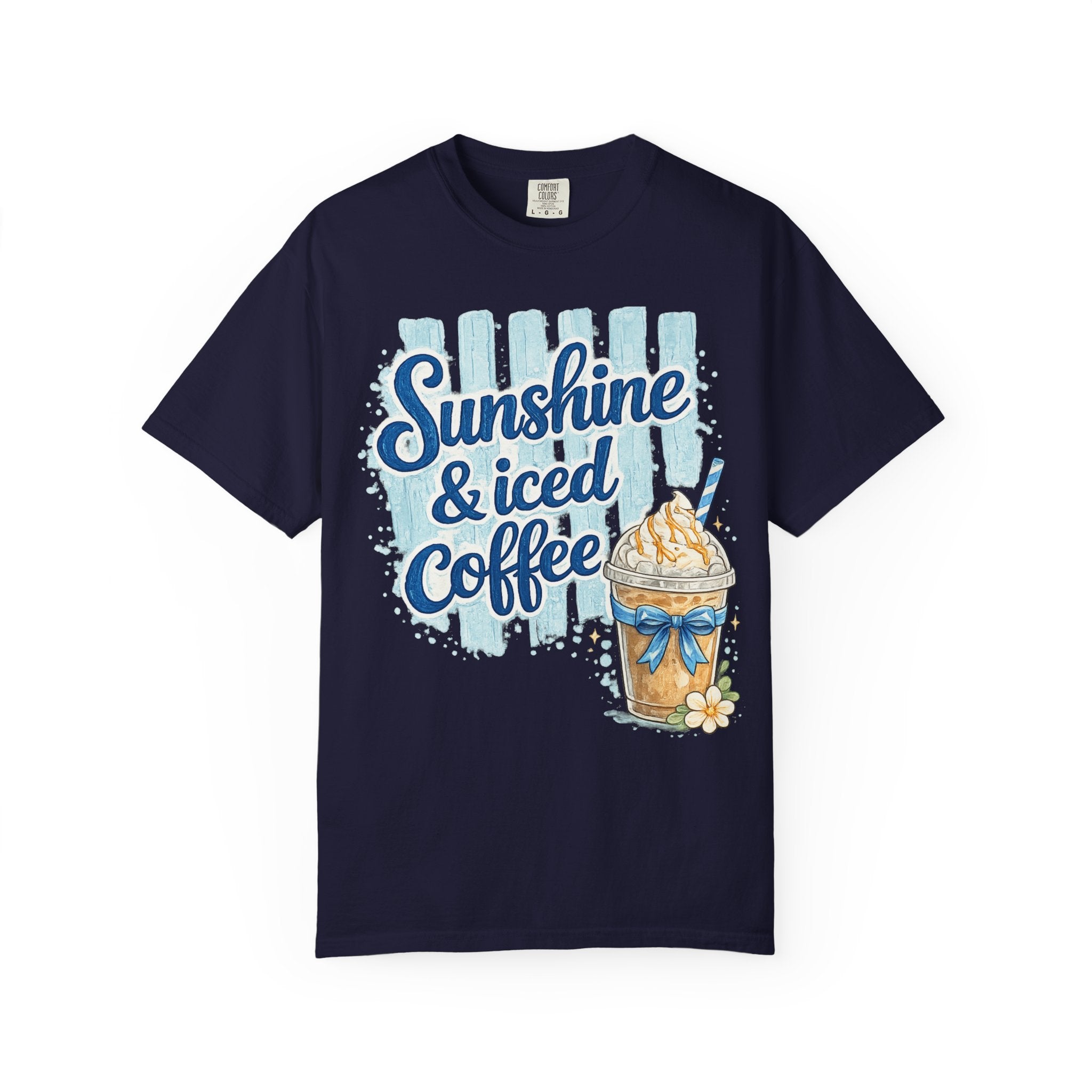 Sunshine & Iced Coffee T‑Shirt — Summer Coffee Lover Graphic Tee
