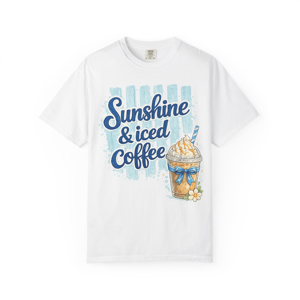 Sunshine & Iced Coffee T‑Shirt — Summer Coffee Lover Graphic Tee