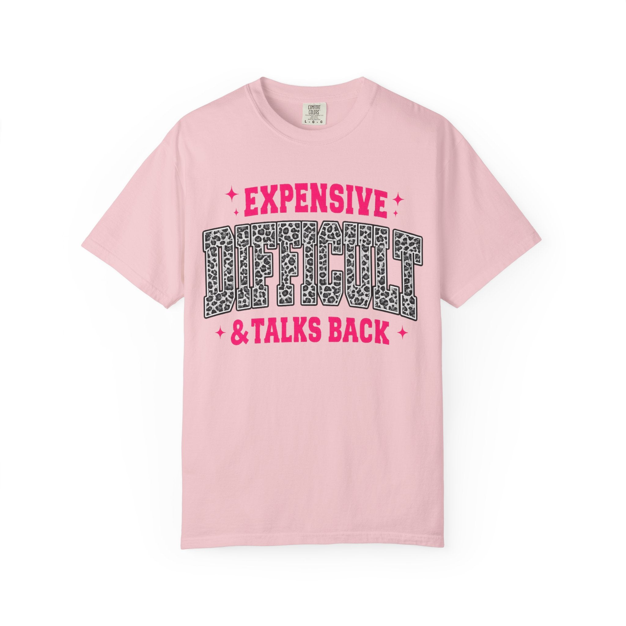 Difficult & Talks Back T‑Shirt — Funny Retro Varsity Graphic Tee