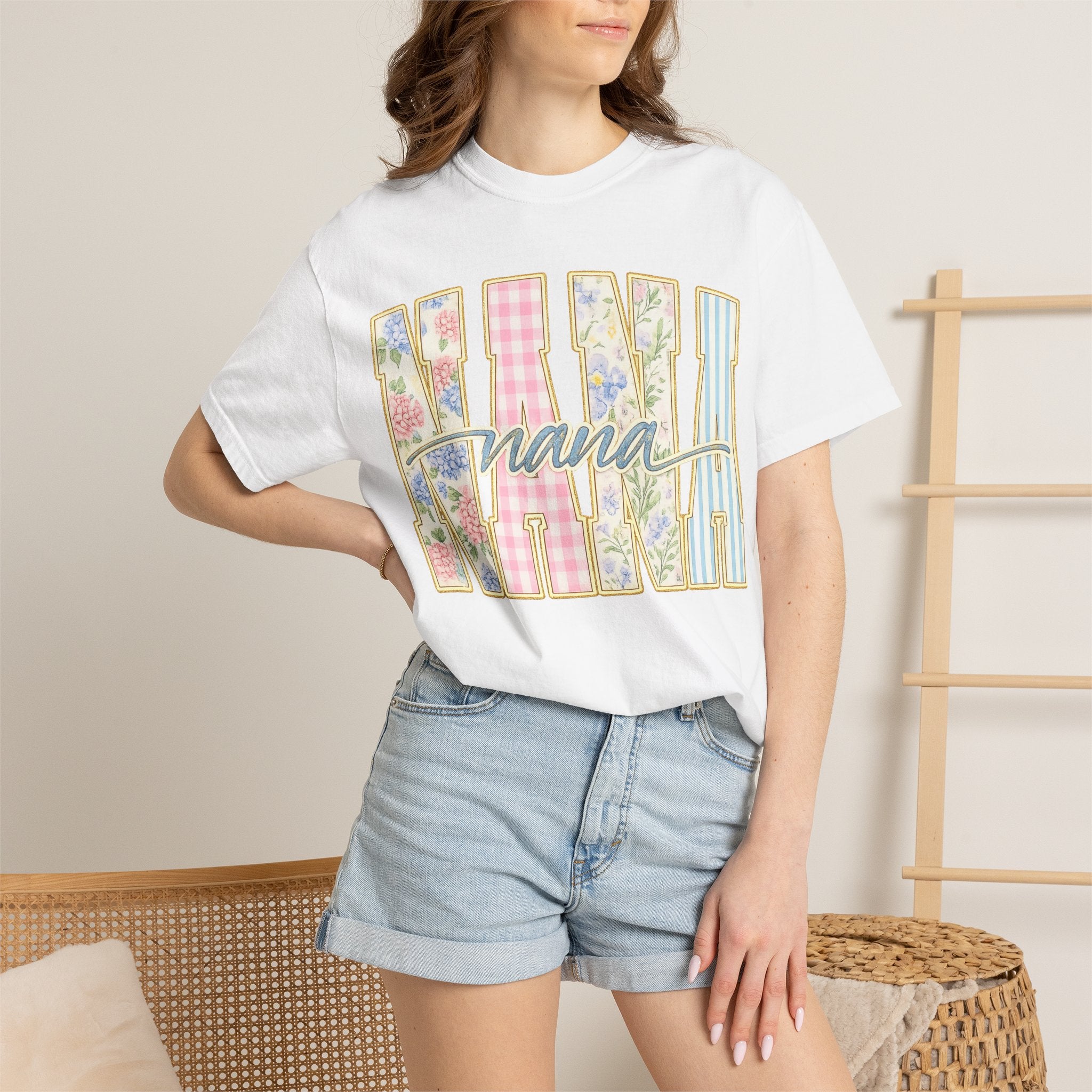 Nana Floral Patchwork T-Shirt