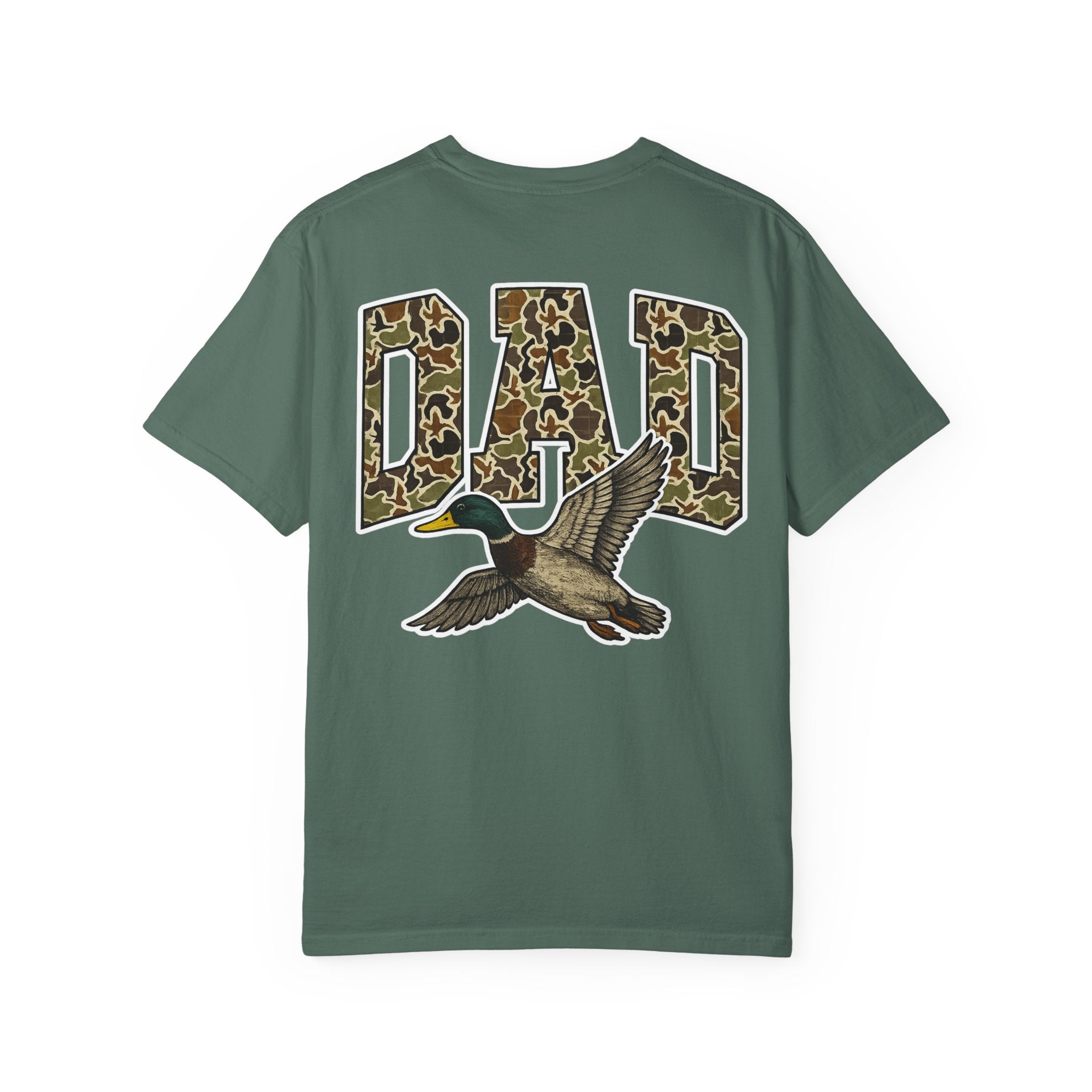 Dad Duck Hunting Tee — Camo 'DAD' Graphic T-Shirt for Fathers
