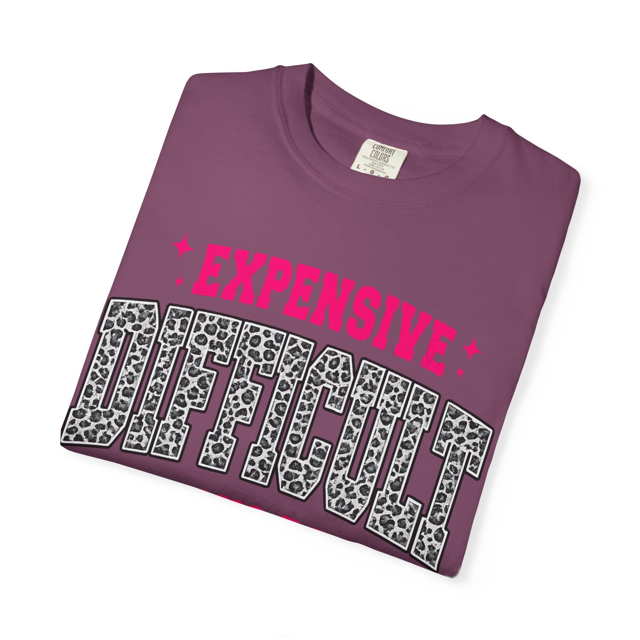 Difficult & Talks Back T‑Shirt — Funny Retro Varsity Graphic Tee