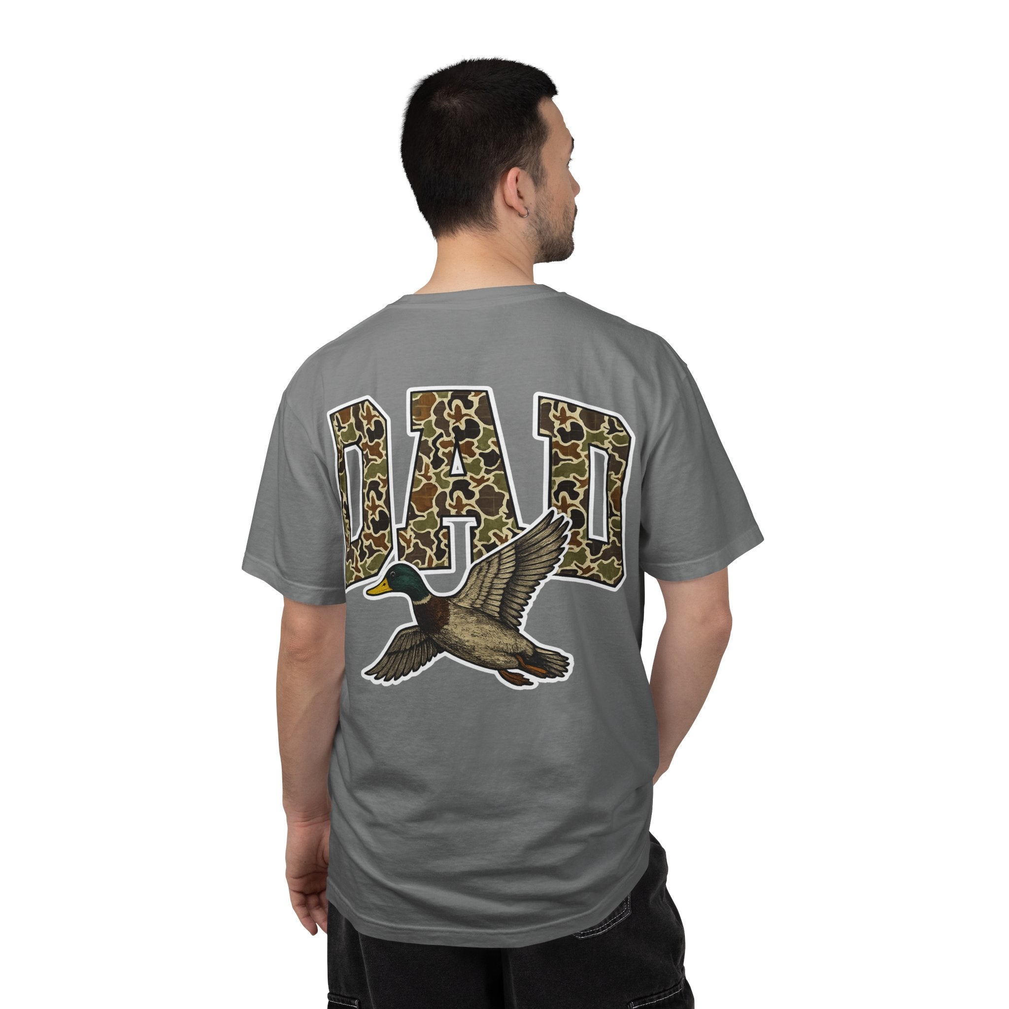 Dad Duck Hunting Tee — Camo 'DAD' Graphic T-Shirt for Fathers