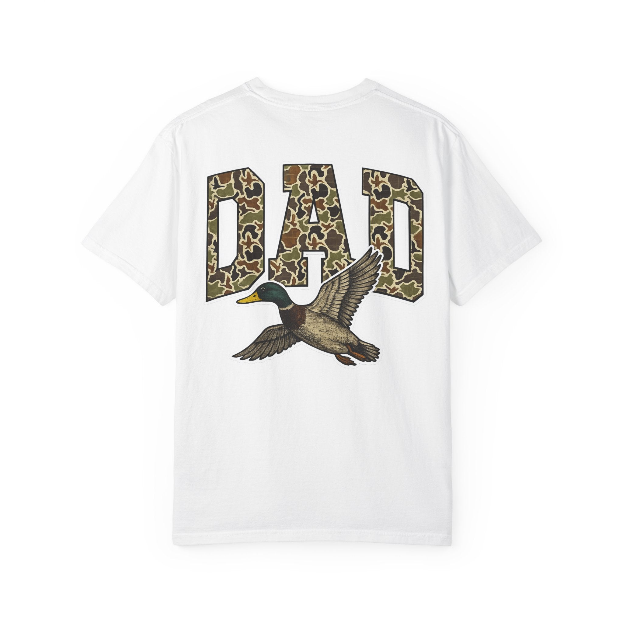 Dad Duck Hunting Tee — Camo 'DAD' Graphic T-Shirt for Fathers